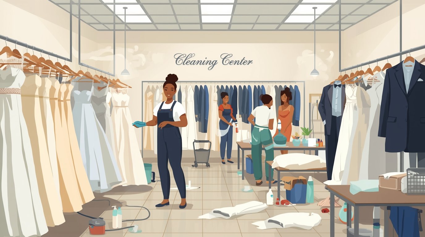 Bruidsjurken en pakken reiniging